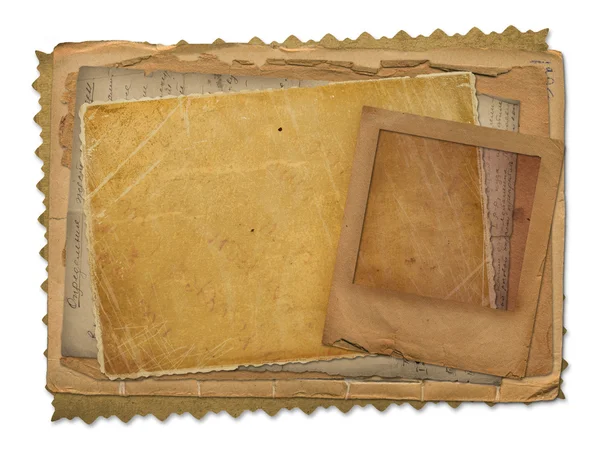 Старые бумаги и гранж-слайд с пространством f — стоковое фото