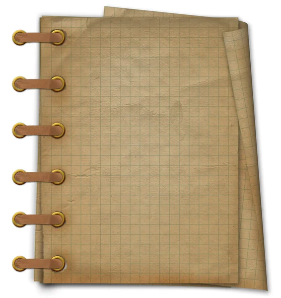 Grunge notebook. egy írás-könyv egy másodperc — Stock Fotó