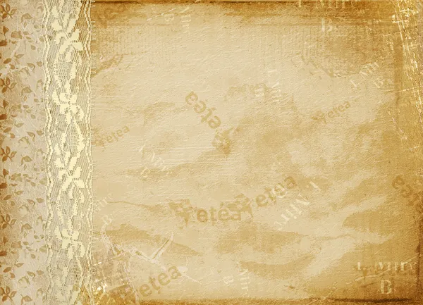 Винтажная обложка для альбома с золотым кружевом — стоковое фото