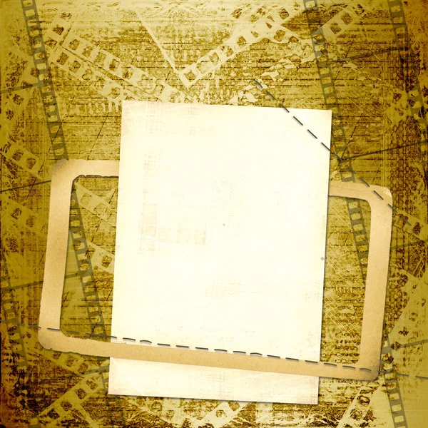 Old papers and grunge filmstrip on the — Stock Photo, Image