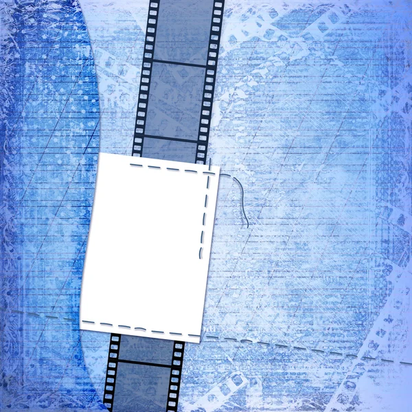 Rahmen für Foto auf blauem abstrakten Bac — Stockfoto