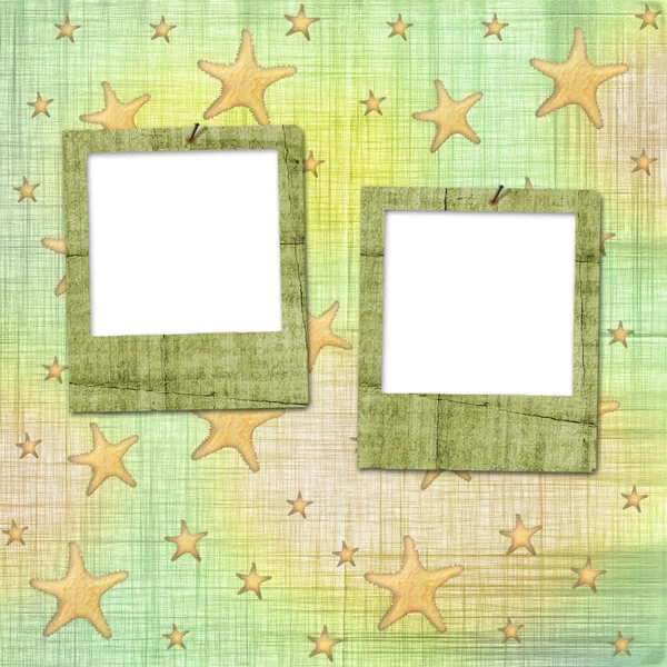 Zwei Grunge-Dias aus alten Papieren auf der — Stockfoto