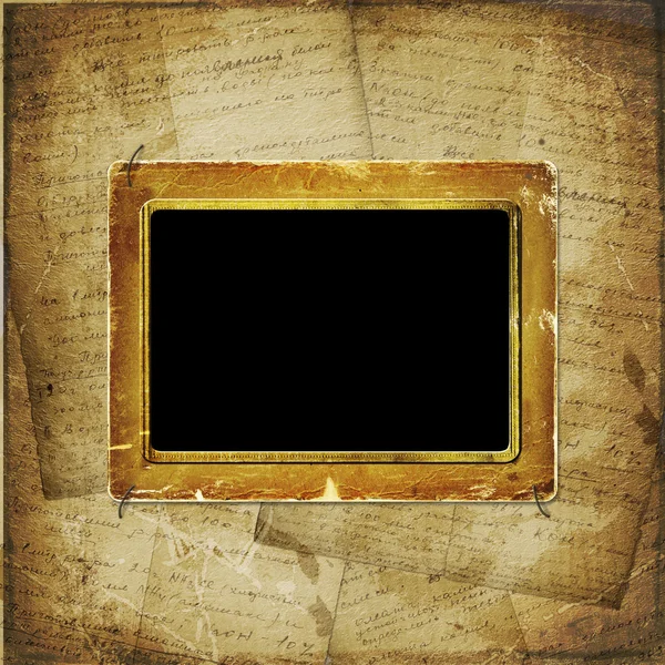 Old scarred photoframe on the abstrac — Stock Photo, Image