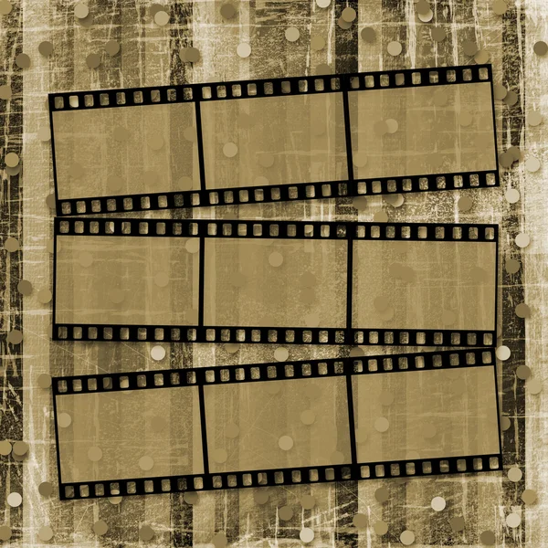 映画とストライプのスクラッチの背景 — ストック写真