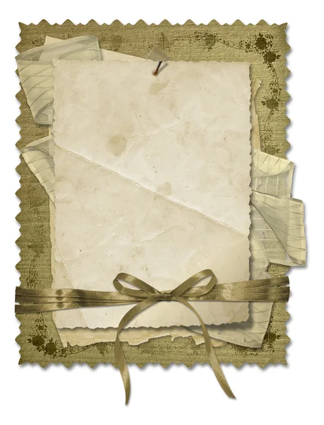 Grunge gamla papper design i scrapbooking — Stockfoto