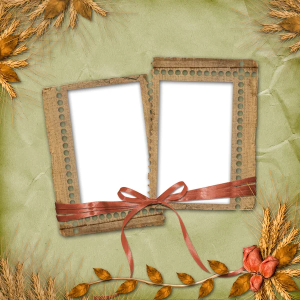 Grunge frames in scrapbooking style with — Stock Photo, Image