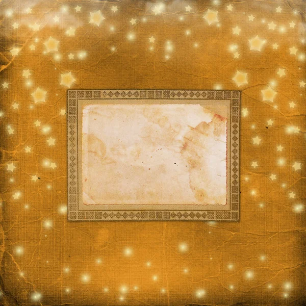 Grunge vieille couverture avec des étoiles pour l'album — Photo