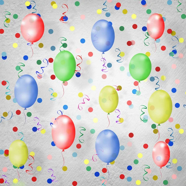 Flerfärgad bakgrund med ballonger — Stockfoto