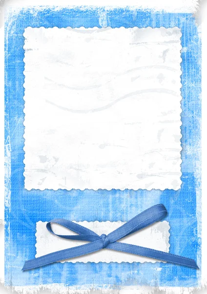 Cartão azul para saudação — Fotografia de Stock