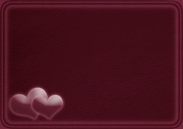 Cartão com dois corações — Fotografia de Stock
