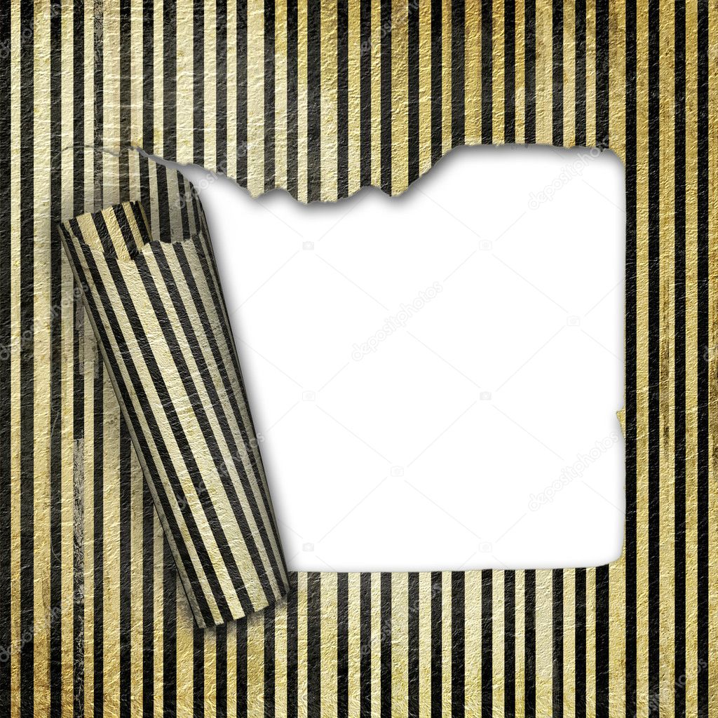 Decorative striped sheet detached