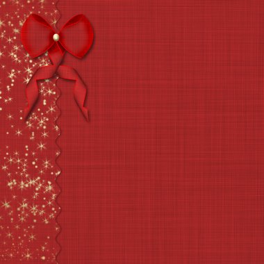 Red bow and beautiful background clipart