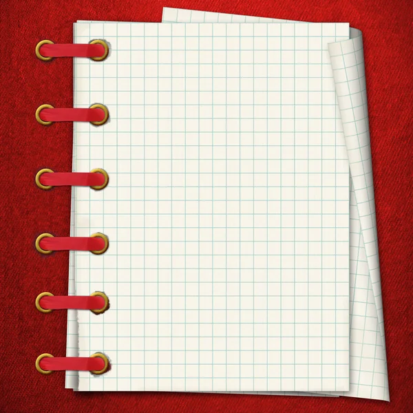 Notebooka czerwony — Zdjęcie stockowe