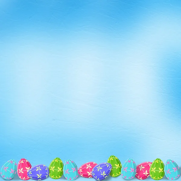Pastell Hintergrund mit gefärbten Eiern — Stockfoto
