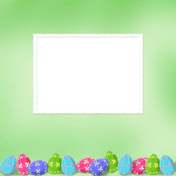 Пастельний фон з кольоровими яйцями — стокове фото