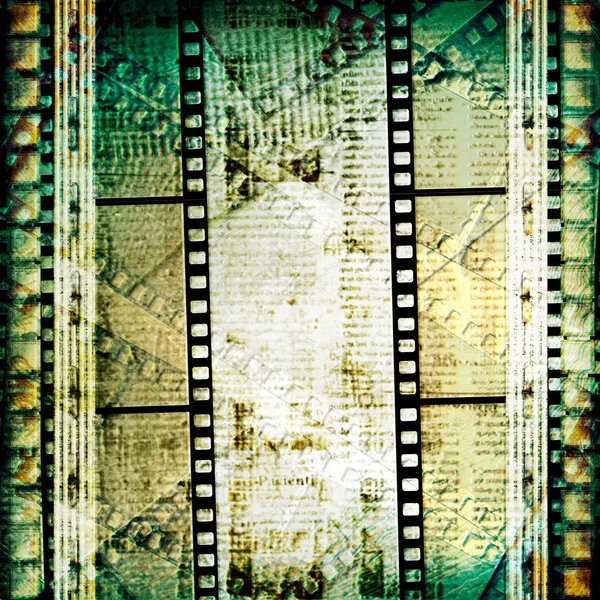 Alte Papiere und Grunge-Filmstreifen — Stockfoto