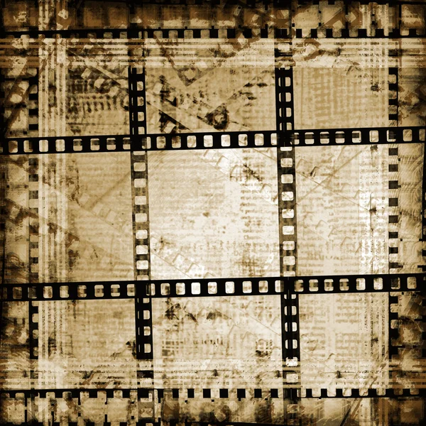 Old papers and grunge filmstrip — Stock Photo, Image