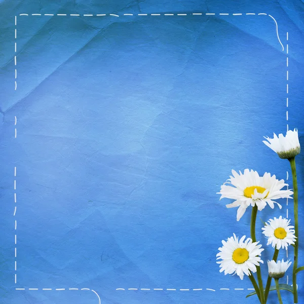 Oud papier met bos van bloem — Stockfoto