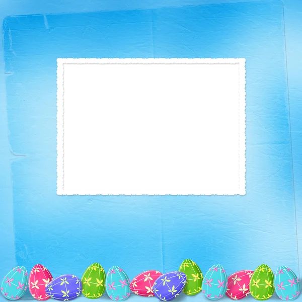 着色された卵のパステル背景 — ストック写真