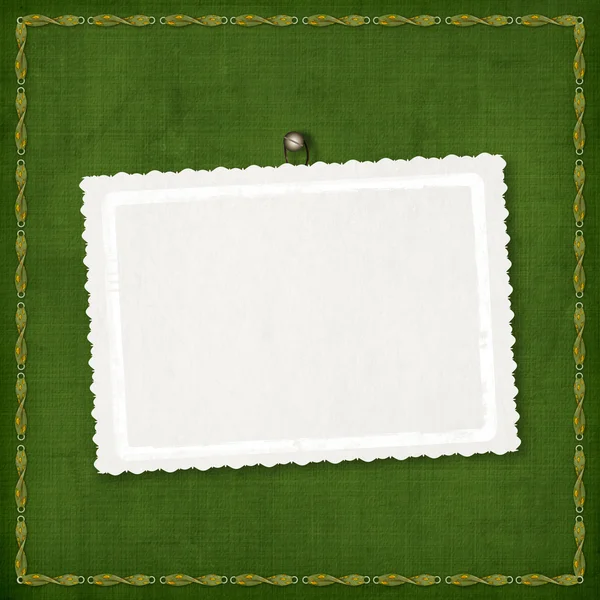 Fundo abstrato verde com cartão — Fotografia de Stock