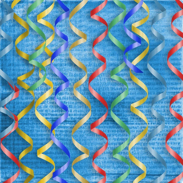 Tarjeta con serpentinas multicolor —  Fotos de Stock
