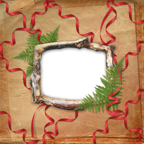 Wooden frame for picture or photo — Stock Photo, Image