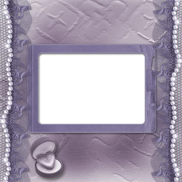 Tarjeta Grunge lila para invitación — Foto de Stock