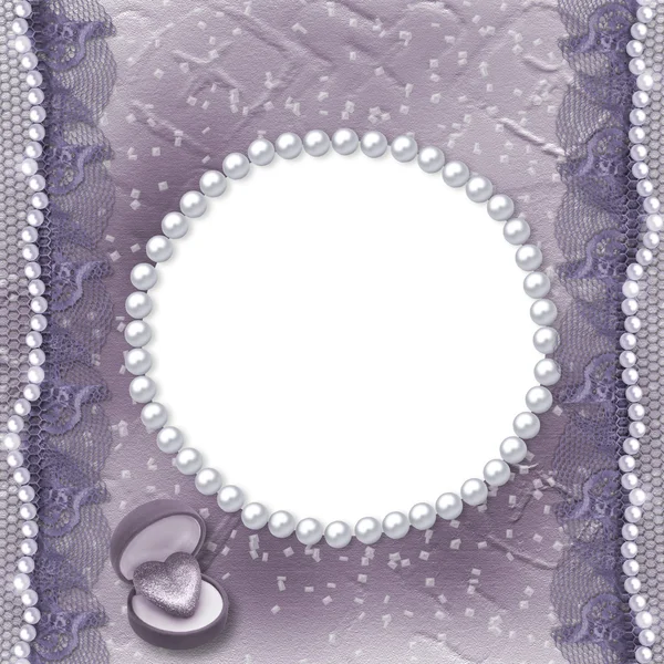 Grunge fialová karta za pozvání — Stock fotografie