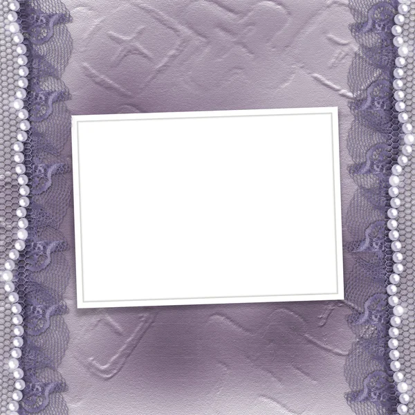 Grunge marco lila para la foto — Foto de Stock