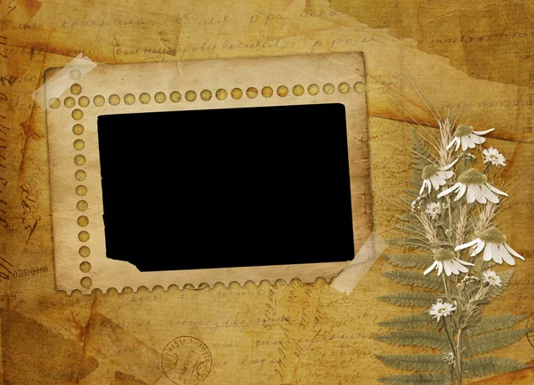 Древний абстрактный фон с рамкой — стоковое фото