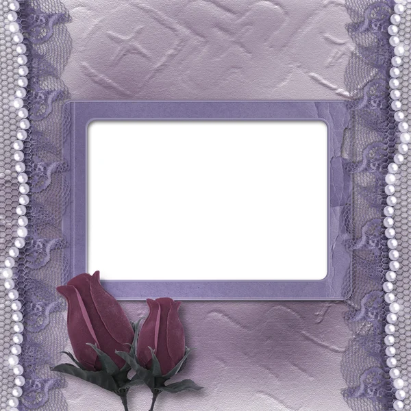 Grunge lilac card for invitation — Stock Photo, Image