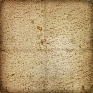 Old manuscript on the alienated paper clipart