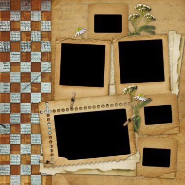 Ancient abstract background with frame clipart