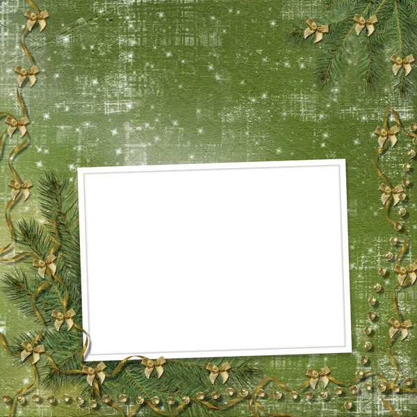 Kaart voor heilwens met linten — Stockfoto