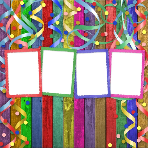 Quatro quadros multicoloridos — Fotografia de Stock