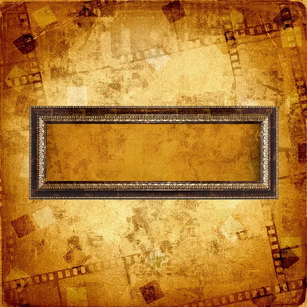 Gold frame on the abstract background — Stock Photo, Image