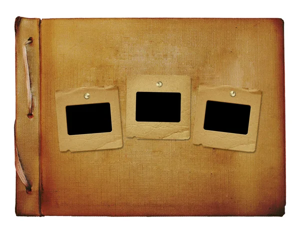 Diapositivas grunge en el antiguo álbum — Foto de Stock