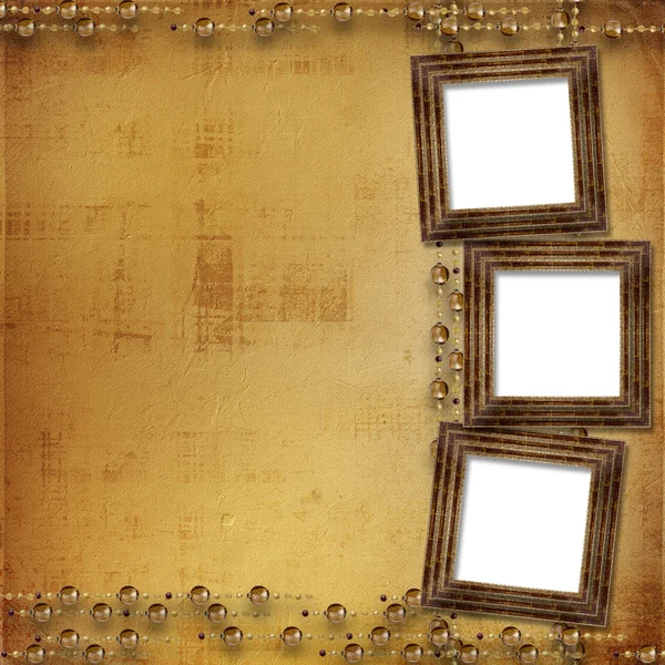 Três molduras de ouro estilo vitoriano — Fotografia de Stock