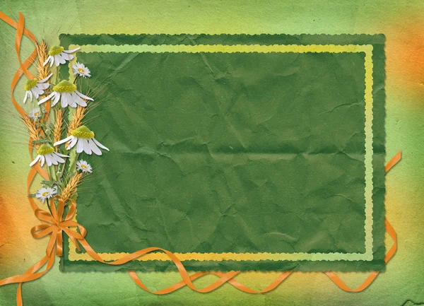 Зеленый абстрактный фон с рамкой — стоковое фото