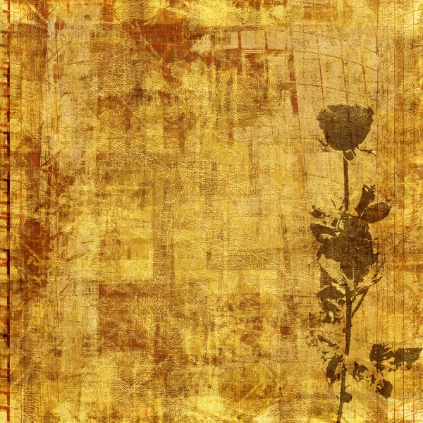 旧复古海报与 ab 上美丽的玫瑰 — 图库照片