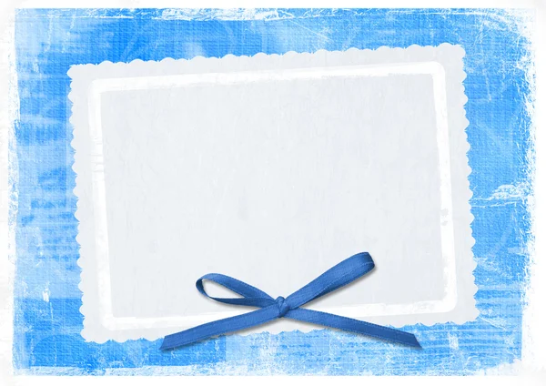 Cartão azul para saudação em estilo retro — Fotografia de Stock
