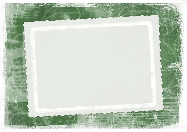 Cartão verde para saudação — Fotografia de Stock
