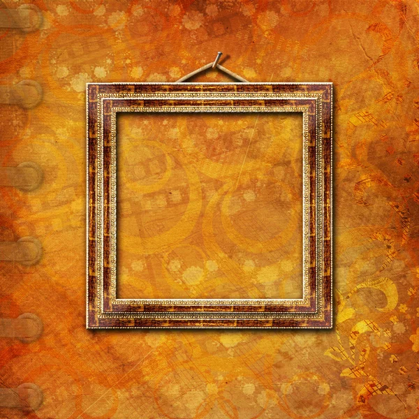 Деревянная рамка в викторианском стиле — стоковое фото