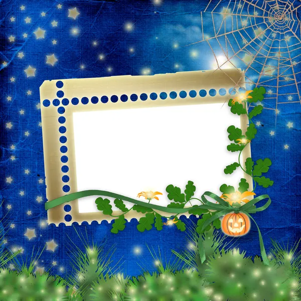 Frame for photo with pumpkin — Stock Photo, Image