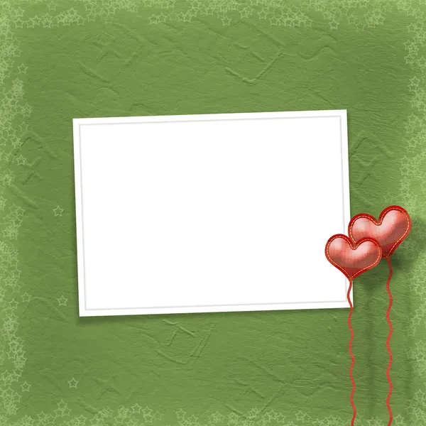 Valentines day card with hearts — Stock Photo, Image