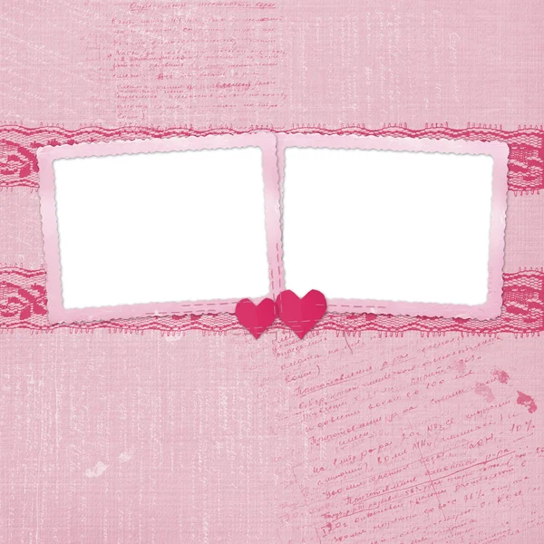 Cartão de dia dos namorados com corações — Fotografia de Stock