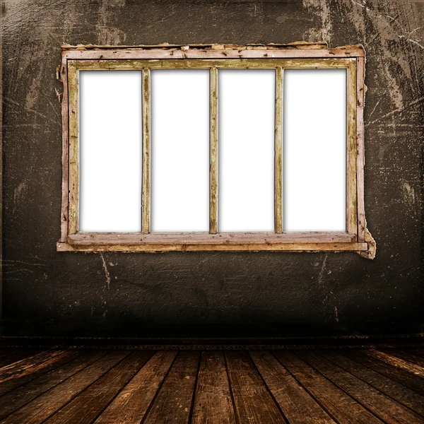 Vieille fenêtre sur le mur antique — Photo