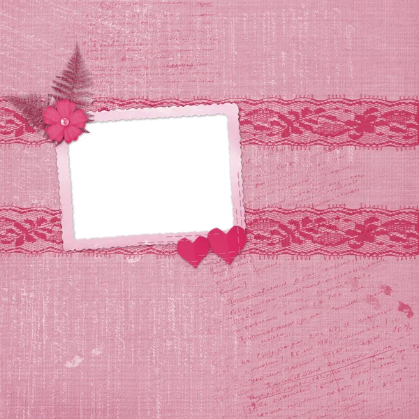 Открытка ко Дню Святого Валентина с сердцем — стоковое фото
