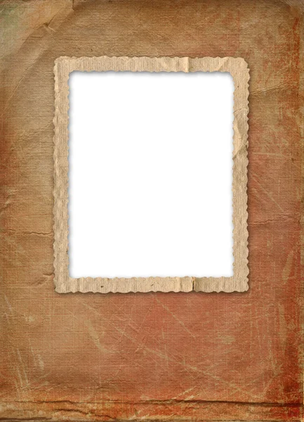 Відновлена рамка зі старого паперу — стокове фото