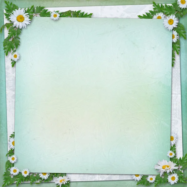 グランジ紙の花の束 — ストック写真
